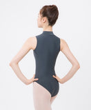 Sonata mock turtleneck leotard with front zip